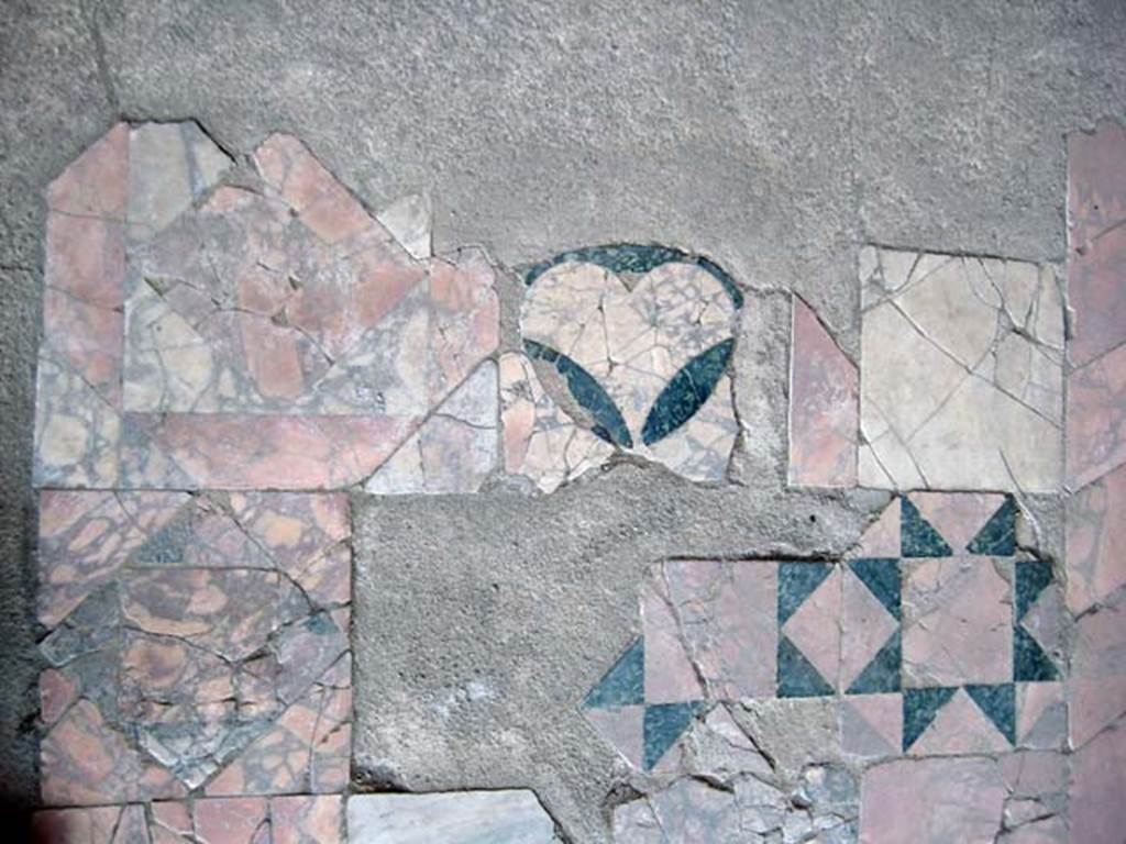 Ins. Or. 1. 2, Herculaneum. July 2009. Detail of opus sectile flooring in Marble Salon.
Photo courtesy of Sera Baker.